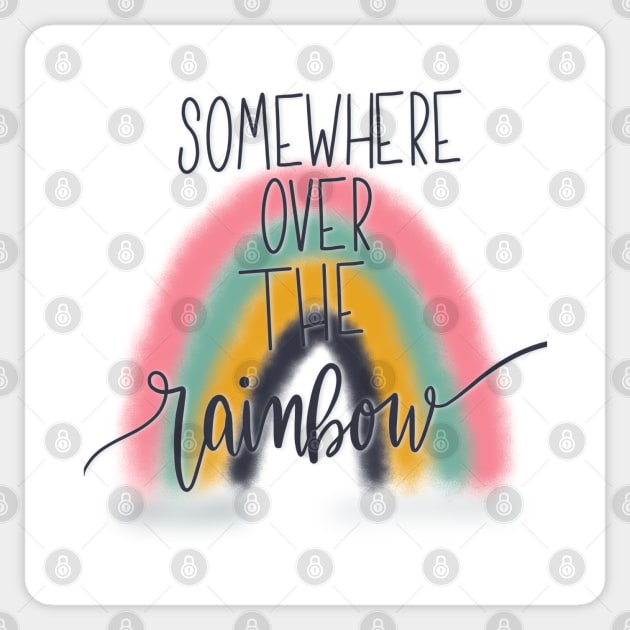 Somewhere Over the Rainbow Sticker by Pink Anchor Digital